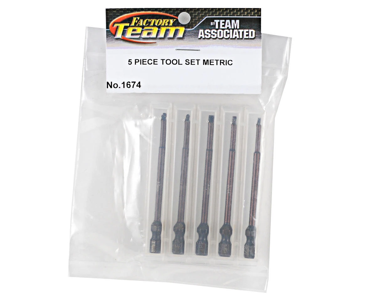 Team Associated Factory Team 1/4” Drive Power Tool Tip Set (5) 4 Team Associated Factory Team 1/4” Drive Power Tool Tip Set (5) - Image 2