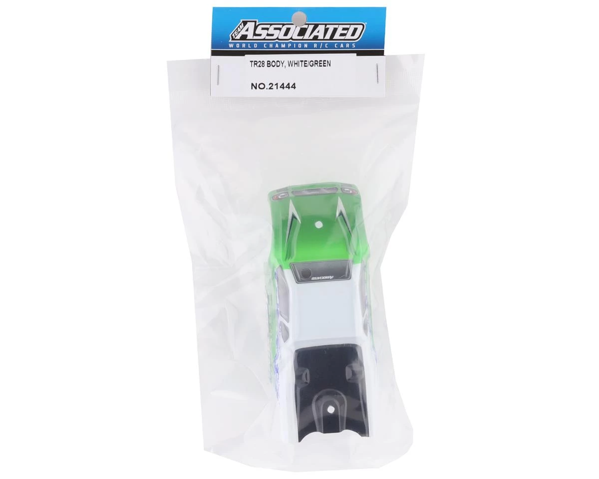 Team Associated TR28 Pre-Painted Body (White/Green) 4 Team Associated TR28 Pre-Painted Body (White/Green) - Image 2