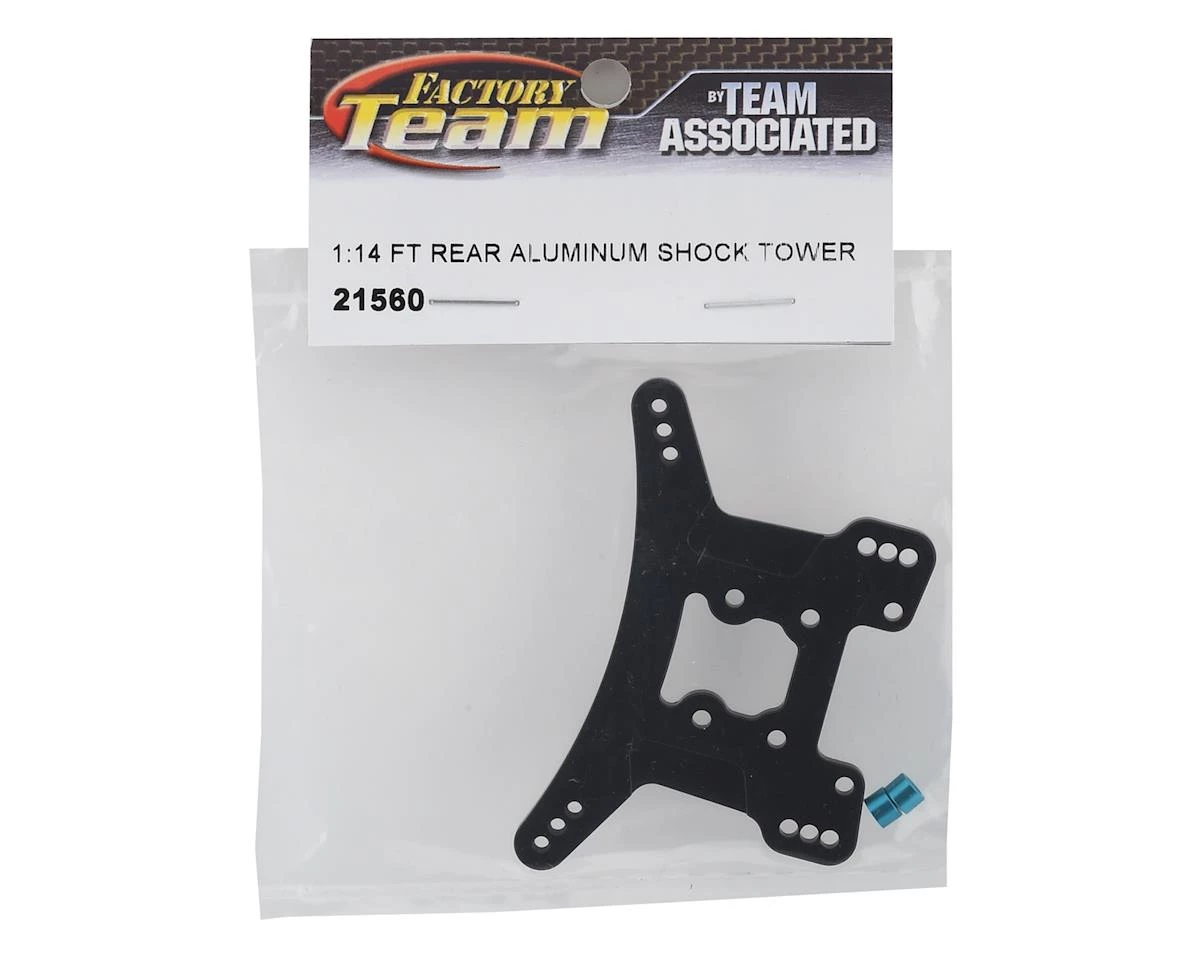 Team Associated Factory Team Reflex 14B/14T Aluminum Rear Shock Tower (Black) 4 Team Associated Factory Team Reflex 14B/14T Aluminum Rear Shock Tower (Black) - Image 2