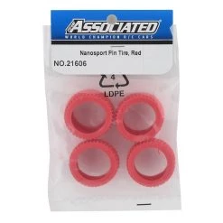 Team Associated NanoSport Pin Tires (Red) -Team Associated Sales asc21606 1