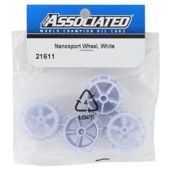 Team Associated NanoSport Wheels (White) -Team Associated Sales asc21611 2