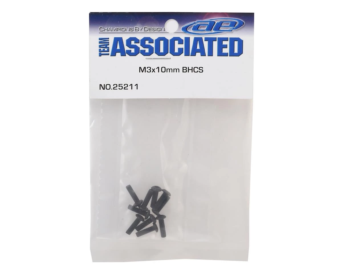 Team Associated 3x10mm Button Head Hex Screw (10) 4 Team Associated 3x10mm Button Head Hex Screw (10) - Image 2