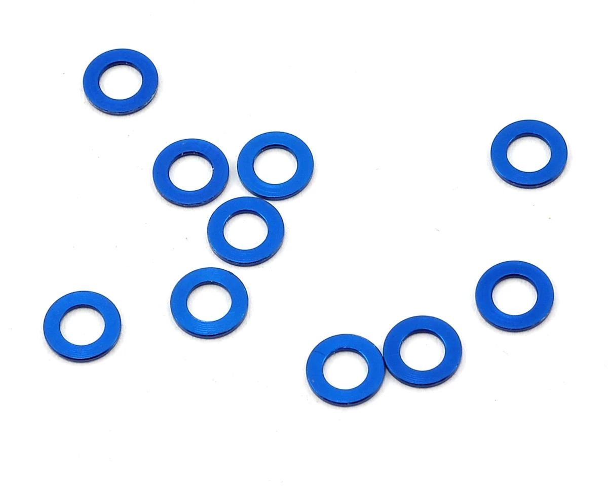 Team Associated 5.5x0.5mm Aluminum Ball Stud Washer (Blue) (10) 3 Team Associated 5.5x0.5mm Aluminum Ball Stud Washer (Blue) (10)
