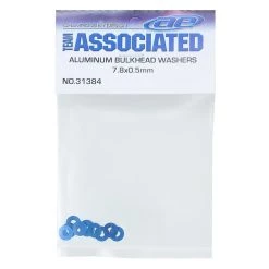 Team Associated 7.8x0.5mm Aluminum Bulkhead Washer (Blue) (10) -Team Associated Sales asc31384 1