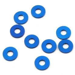 Team Associated 7.8x1.0mm Aluminum Bulkhead Ball Stud Washer (Blue) (10)
