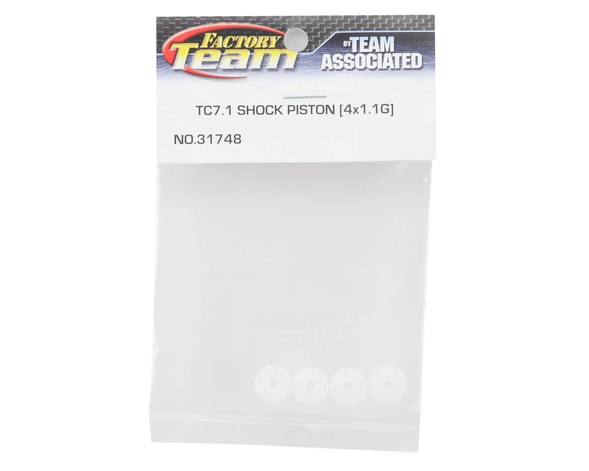 Team Associated TC7.1 Shock Pistons w/Groove (4x1.1) (Short) 4 Team Associated TC7.1 Shock Pistons w/Groove (4x1.1) (Short) - Image 2