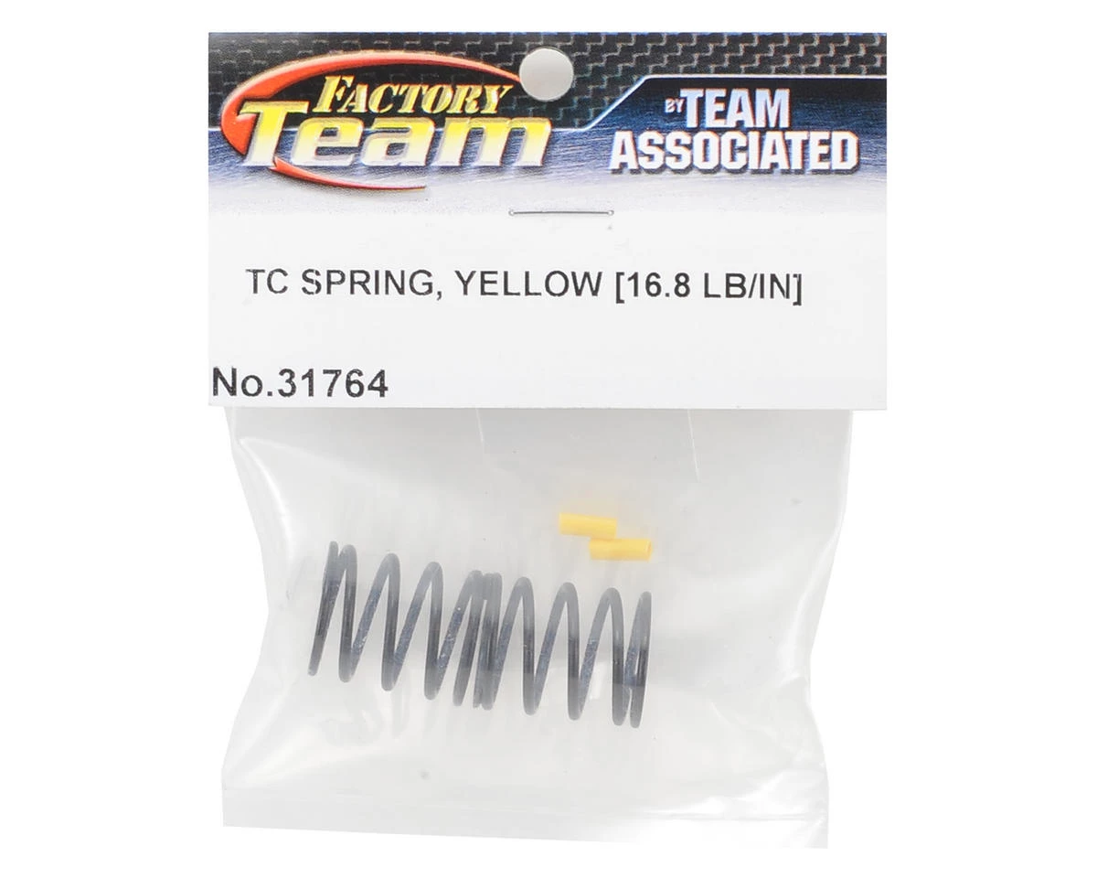 Team Associated TC7.1 Factory Team Springs (2) (Yellow - 16.8lb) (Short) 4 Team Associated TC7.1 Factory Team Springs (2) (Yellow - 16.8lb) (Short) - Image 2