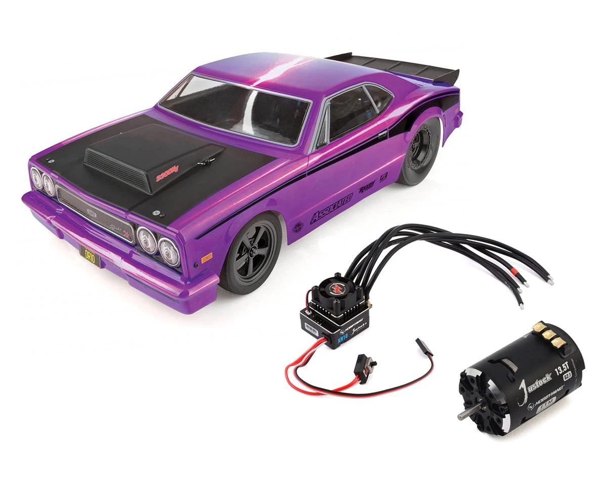 Team Associated DR10 RTR Brushless Drag Race Car Bundle (Purple) w/Hobbywing XR10 Justock ESC & SD G2.1 Motor 3 Team Associated DR10 RTR Brushless Drag Race Car Bundle (Purple) w/Hobbywing XR10 Justock ESC & SD G2.1 Motor