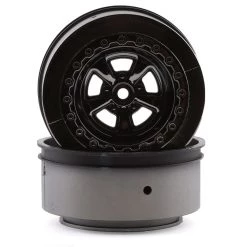 Team Associated DR10 Drag Racing Rear Wheels (Black Chrome) (2)