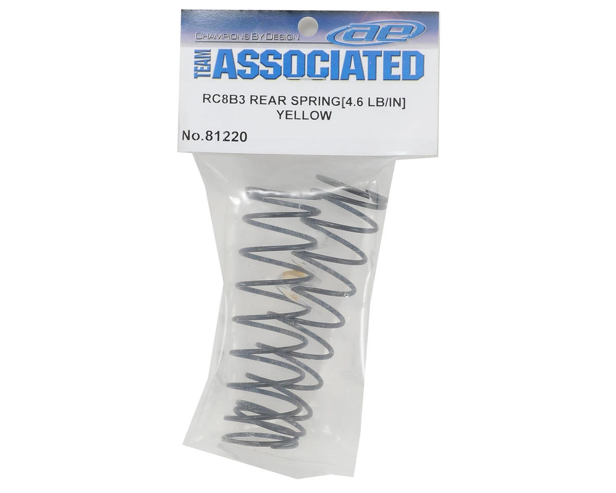 Team Associated RC8B3 Rear Shock Spring Set (Yellow - 4.6lb/in) (2) 5 Team Associated RC8B3 Rear Shock Spring Set (Yellow - 4.6lb/in) (2) - Image 3