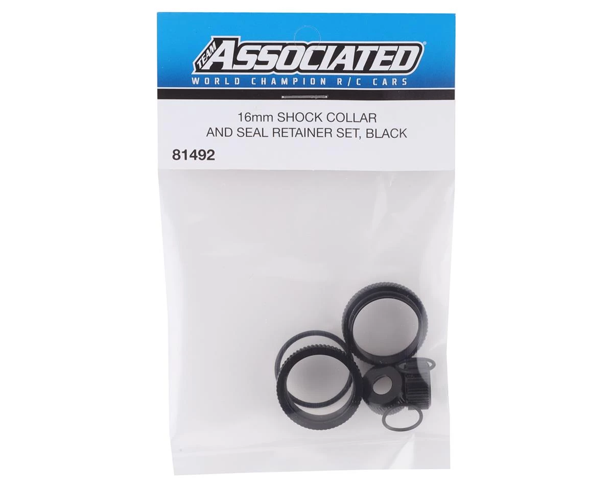 Team Associated RC8B3.2/T3.2 16mm Shock Collar & Seal Retainer Set (Black) 4 Team Associated RC8B3.2/T3.2 16mm Shock Collar & Seal Retainer Set (Black) - Image 2