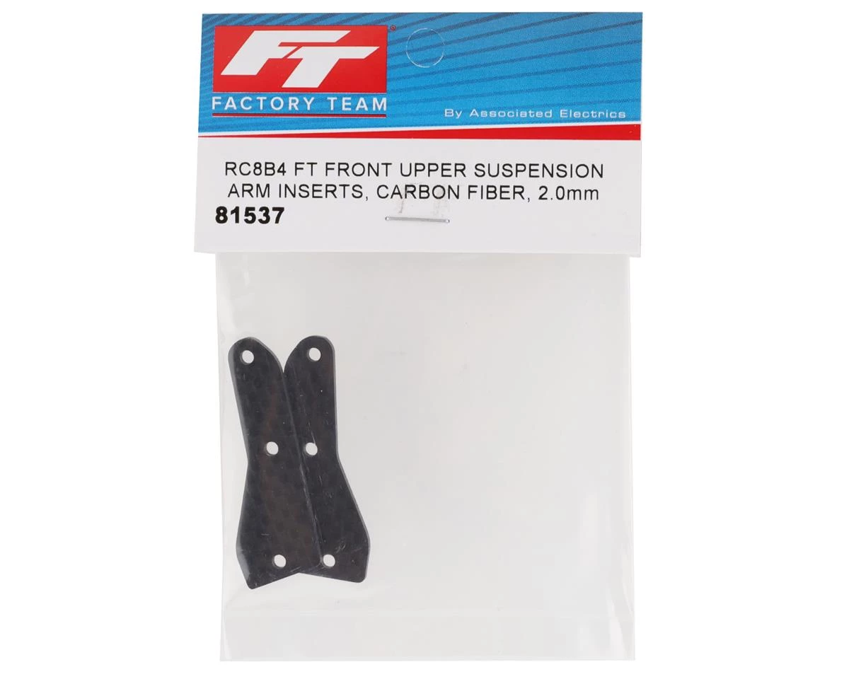 Team Associated RC8B4/RC8B4e Factory Team Carbon Front Upper Arm Inserts (2) (2.0mm) 4 Team Associated RC8B4/RC8B4e Factory Team Carbon Front Upper Arm Inserts (2) (2.0mm) - Image 2