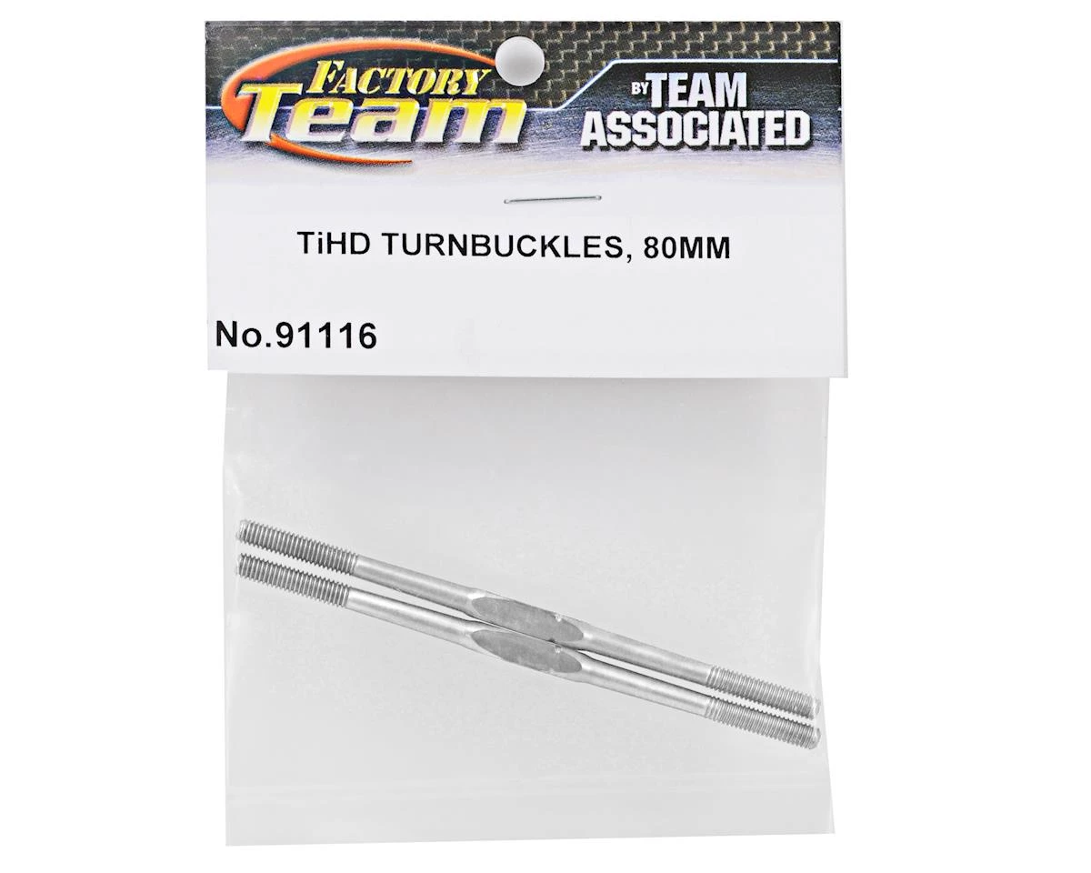 Team Associated Factory Team 80mm Heavy Duty Titanium Turnbuckle Set (2) 4 Team Associated Factory Team 80mm Heavy Duty Titanium Turnbuckle Set (2) - Image 2