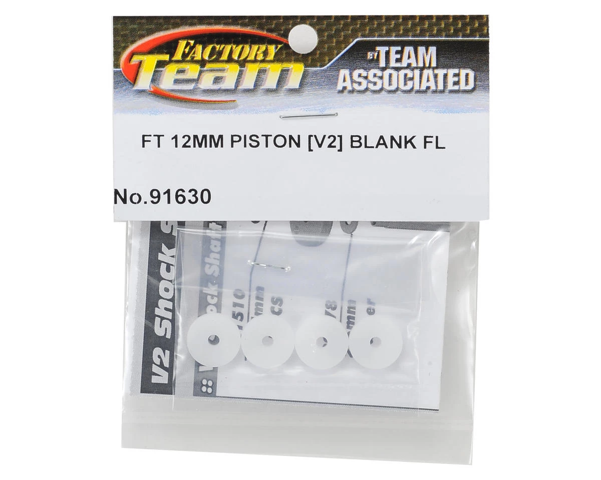 Team Associated Factory Team 12mm V2 Shock Piston (4) (Blank) 4 Team Associated Factory Team 12mm V2 Shock Piston (4) (Blank) - Image 2
