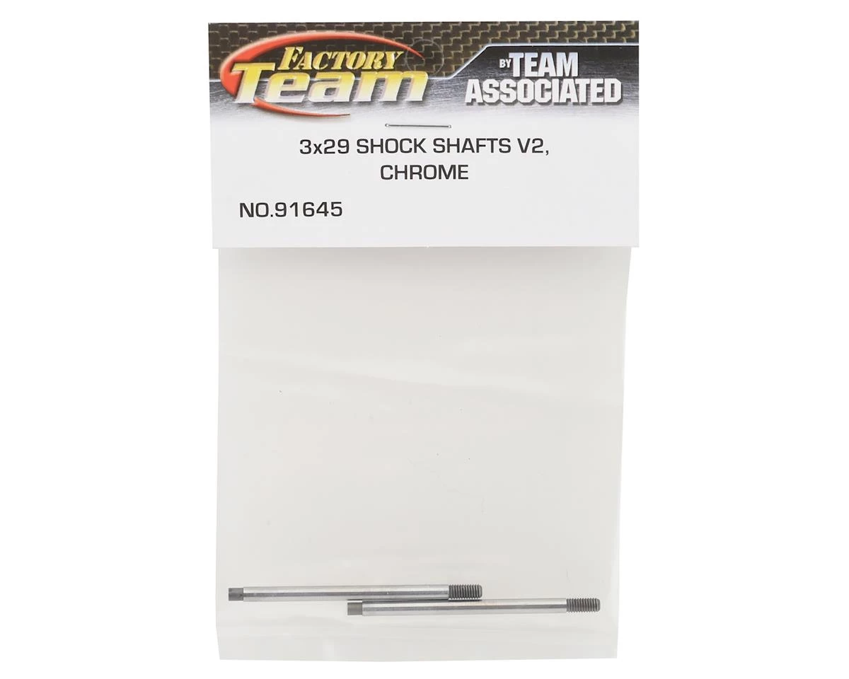 Team Associated 3x29mm V2 Chrome Screw Mount Rear Shock Shaft (2) 4 Team Associated 3x29mm V2 Chrome Screw Mount Rear Shock Shaft (2) - Image 2