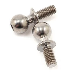 Team Associated 6mm Factory Team Heavy Duty Titanium Ball Stud Set (2)