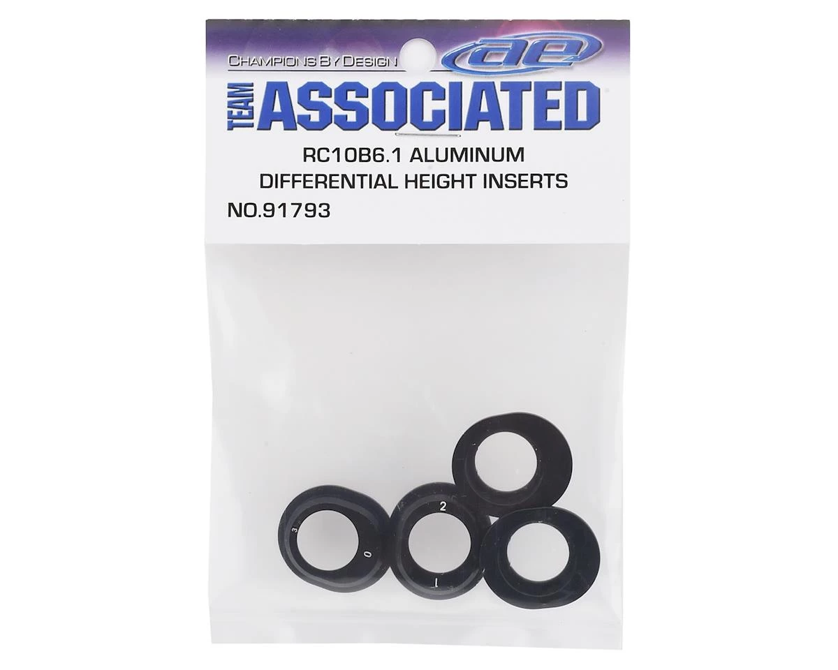 Team Associated B6.1/B6.1D Aluminum Differential Height Inserts 4 Team Associated B6.1/B6.1D Aluminum Differential Height Inserts - Image 2