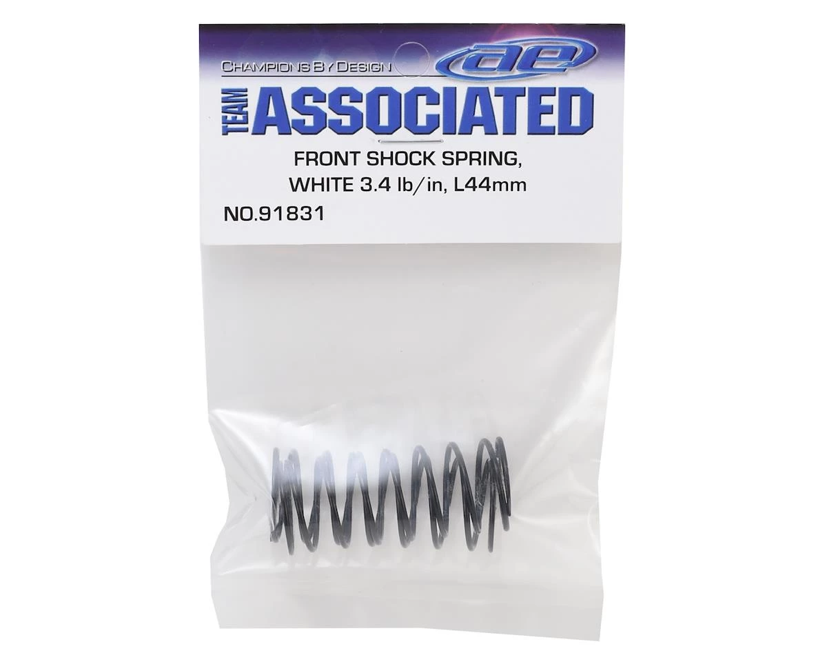 Team Associated 12mm Front Shock Spring (2) (White/3.40lbs) (44mm Long) 4 Team Associated 12mm Front Shock Spring (2) (White/3.40lbs) (44mm Long) - Image 2