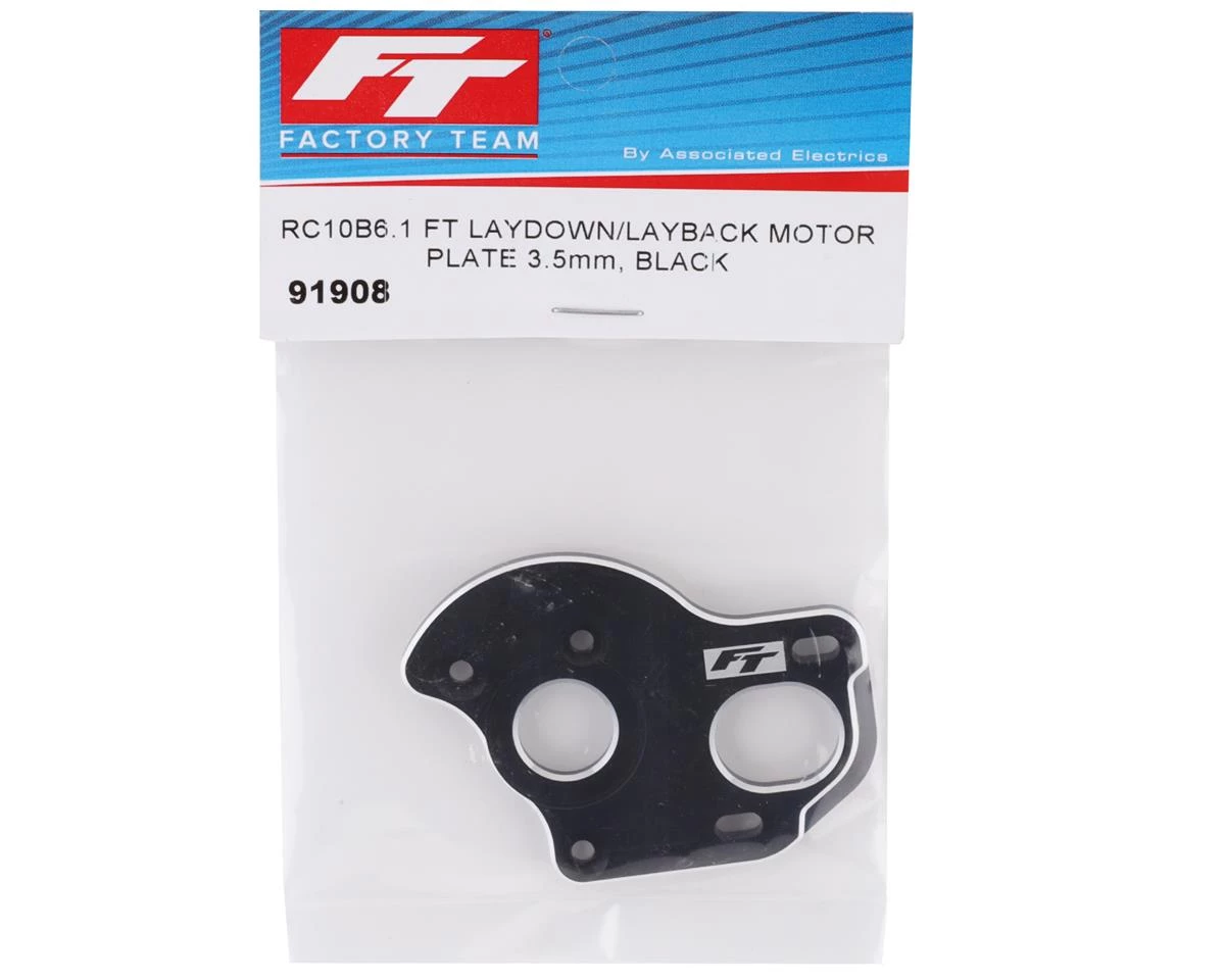 Team Associated RC10B6.1 Factory Team Laydown/Layback Motor Plate 3.5mm (Black) 4 Team Associated RC10B6.1 Factory Team Laydown/Layback Motor Plate 3.5mm (Black) - Image 2