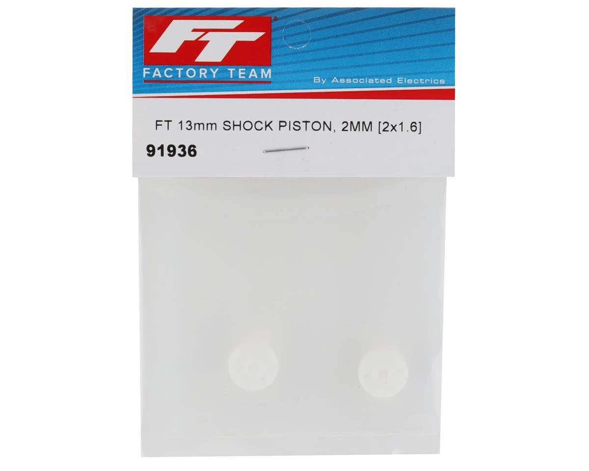 Team Associated Factory Team 13mm 2mm Shock Piston (2) (2x1.6mm) 4 Team Associated Factory Team 13mm 2mm Shock Piston (2) (2x1.6mm) - Image 2