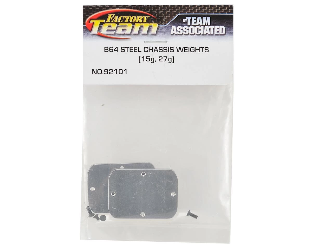 Team Associated B64 Steel Chassis Weights (15g, 27g) 4 Team Associated B64 Steel Chassis Weights (15g, 27g) - Image 2