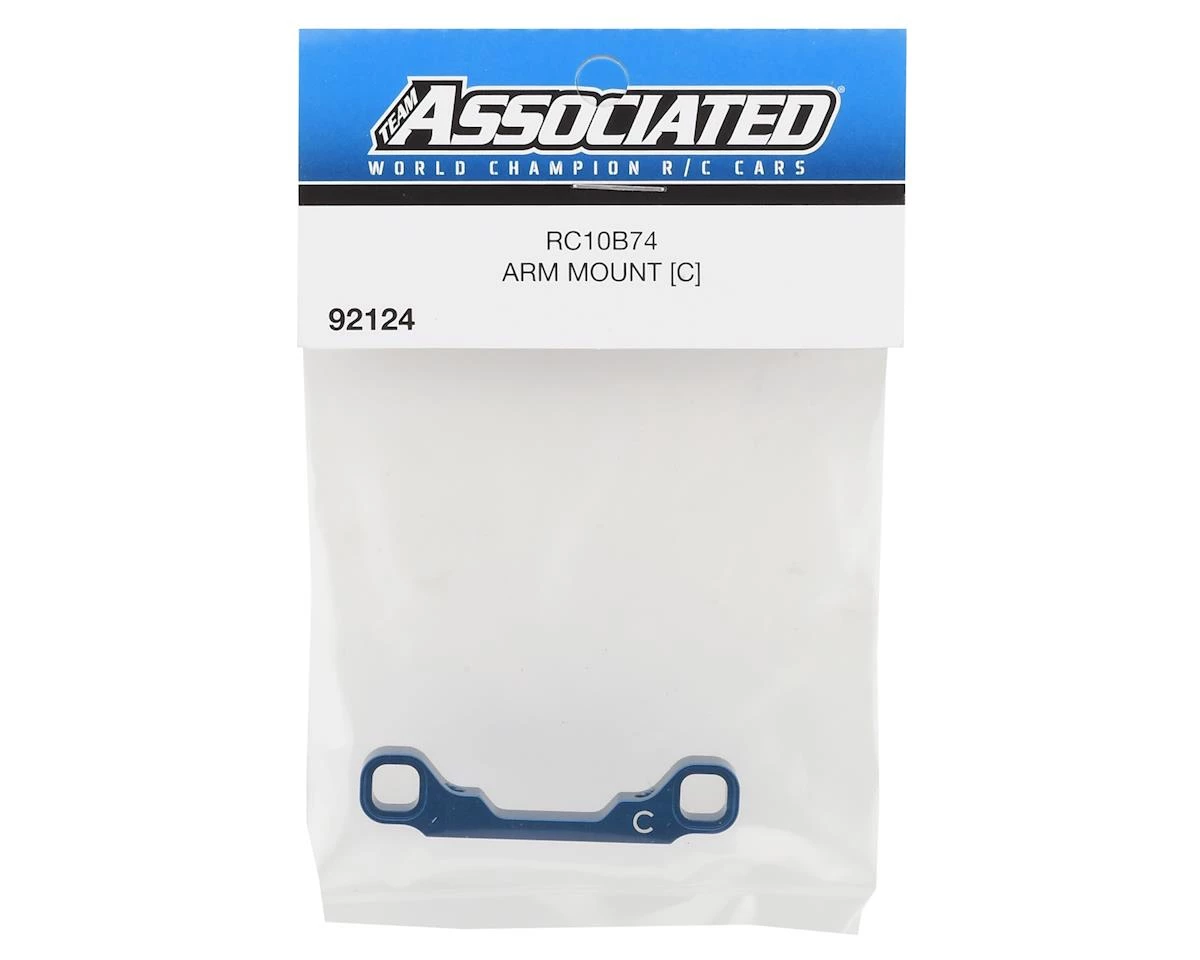 Team Associated RC10B74 Aluminum "C" Arm Mount (Blue) 4 Team Associated RC10B74 Aluminum "C" Arm Mount (Blue) - Image 2
