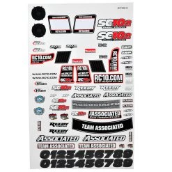 Team Associated SC10.2 Factory Team Decal Sheet